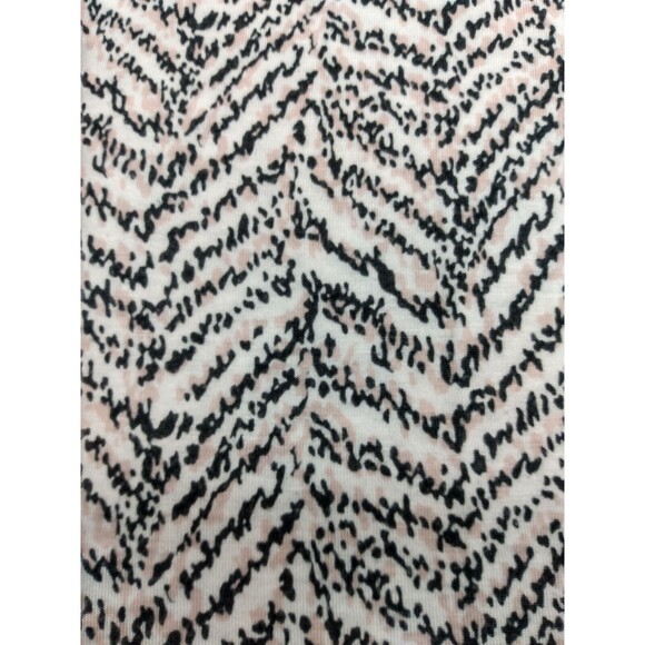 Midnight White Gray Light Pink Zebra print XXL T-shirt with front pocket Women's - Picture 3 of 12